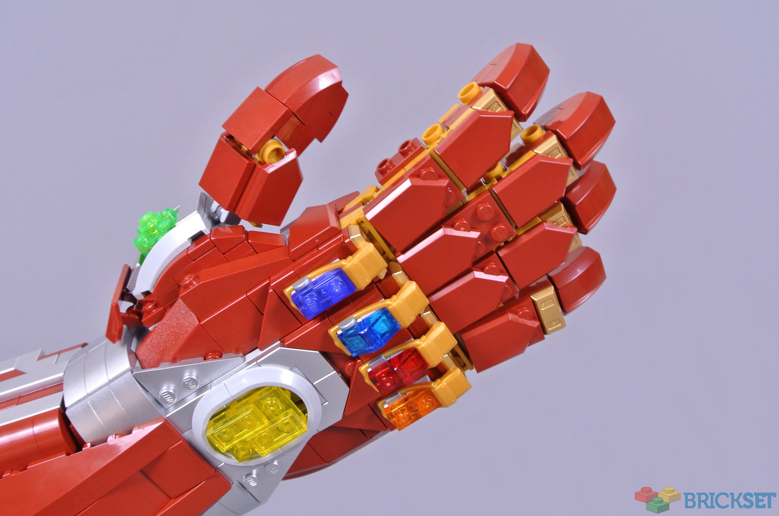 Lego iron discount man infinity gauntlet